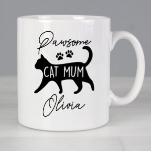 Personalised Pawsome Cat Mum Mug: 2 - Mugs By Gift Moments