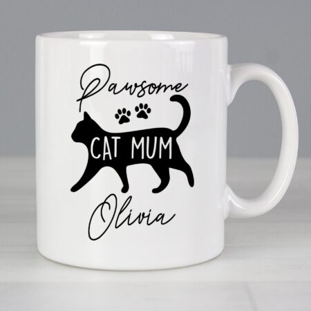 Personalised Pawsome Cat Mum Mug: 2 - Mugs By Gift Moments