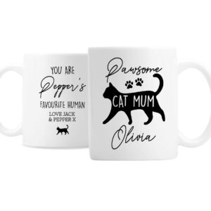 Personalised Pawsome Cat Mum Mug: 4 - Mugs By Gift Moments