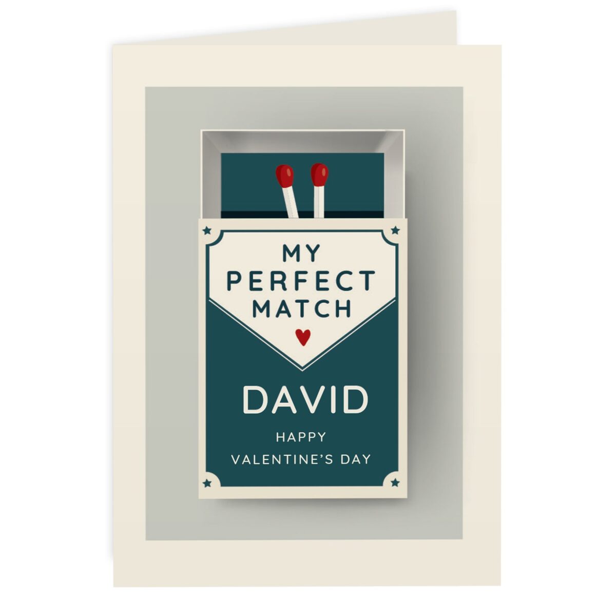 Personalised The Perfect Match Card: 4 - Greeting Cards By Gift Moments