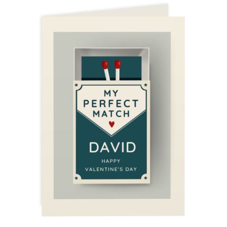 Personalised The Perfect Match Card: 4 - Greeting Cards By Gift Moments