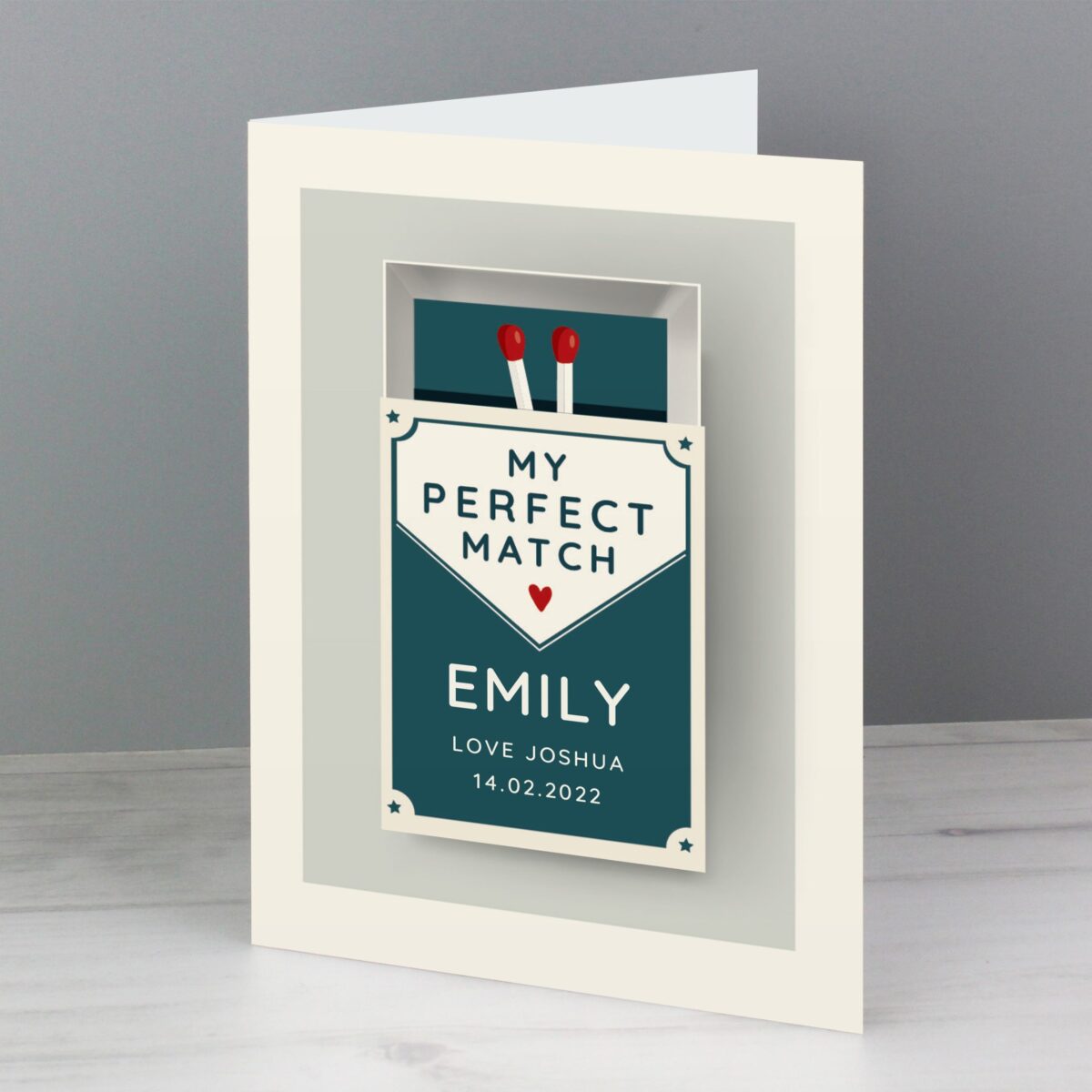 Personalised The Perfect Match Card: 2 - Greeting Cards By Gift Moments