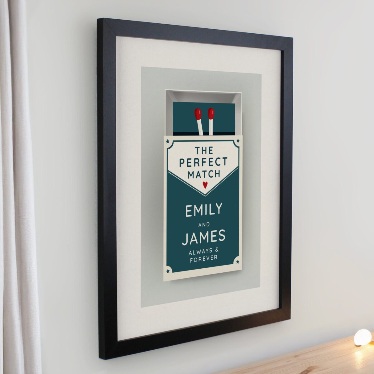Personalised Perfect Match Couples Framed Prints: 5 - Framed Prints By Gift Moments