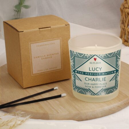 Personalised The Perfect Match Scented Jar Candle: 4 - Candles By Gift Moments