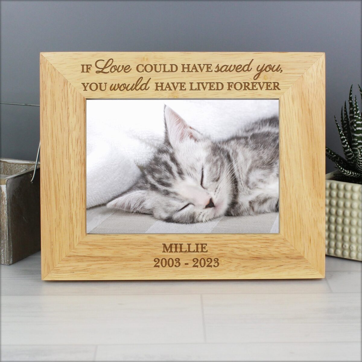 Personalised pet memorial 6x4 photo frame