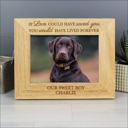 Personalised pet memorial 6x4 photo frame