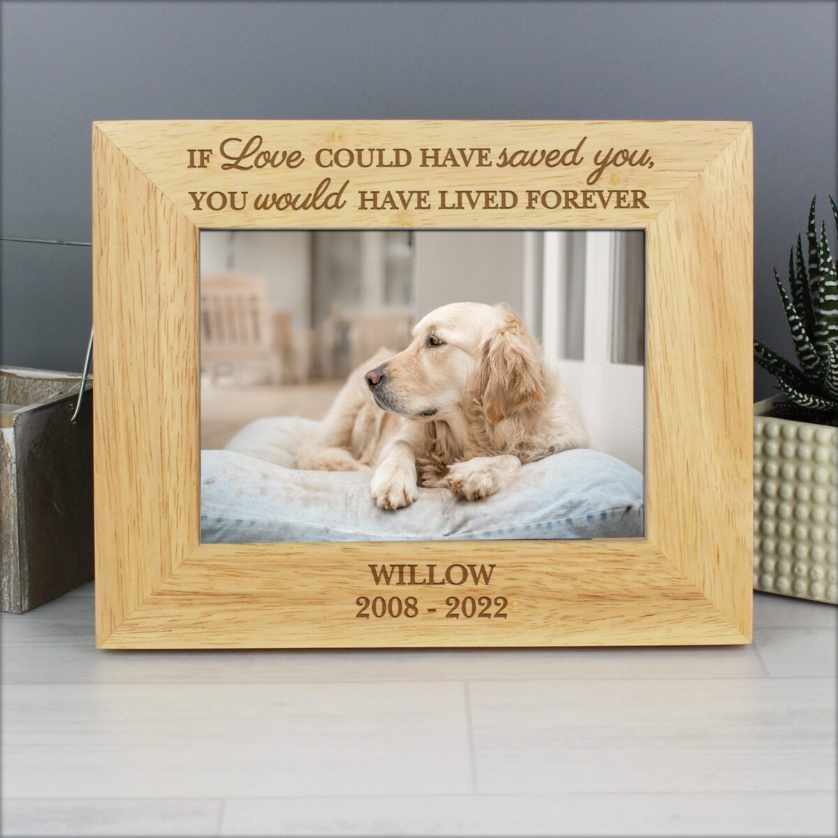 Personalised pet memorial 6x4 photo frame