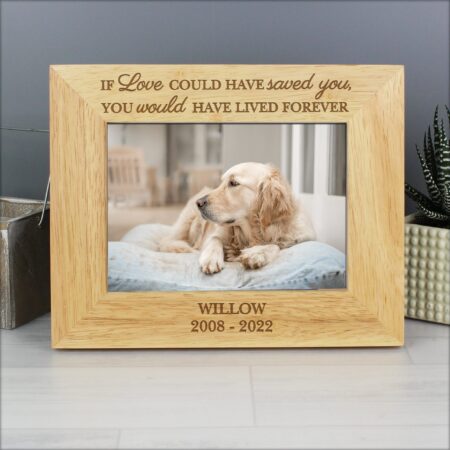 Personalised pet memorial 6x4 photo frame