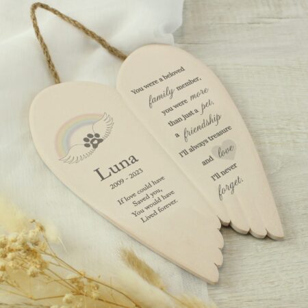 Personalised Pet Memorial Ceramic Wings: 3 - Memorials By Gift Moments