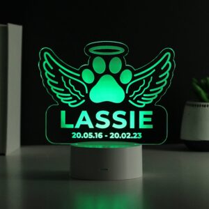 Personalised Pet Memorial Colour Changing LED Light: 9 - LED Lighting By Gift Moments