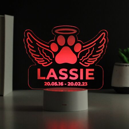 Personalised Pet Memorial Colour Changing LED Light: 8 - LED Lighting By Gift Moments
