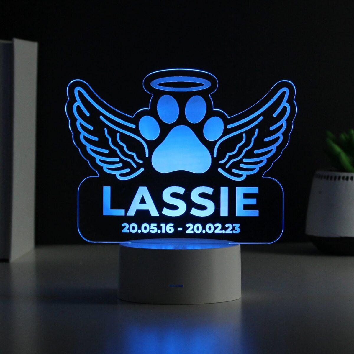 Personalised Pet Memorial Colour Changing LED Light: 4 - LED Lighting By Gift Moments