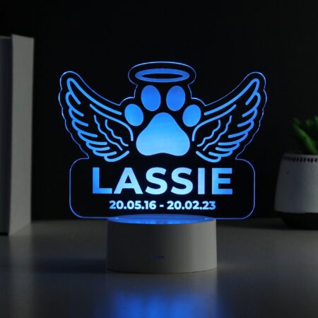 Personalised Pet Memorial Colour Changing LED Light: 4 - LED Lighting By Gift Moments