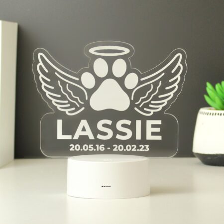 Personalised Pet Memorial Colour Changing LED Light: 5 - LED Lighting By Gift Moments