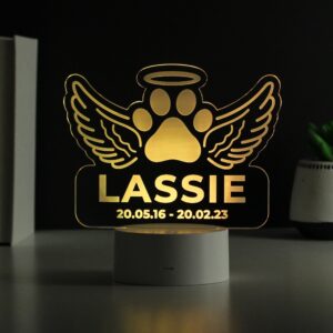 Personalised Pet Memorial Colour Changing LED Light: 3 - LED Lighting By Gift Moments