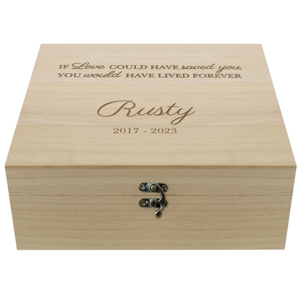 Personalised Pet Memorial Large Wooden Keepsake Box: 3 - Keepsake Boxes By Gift Moments