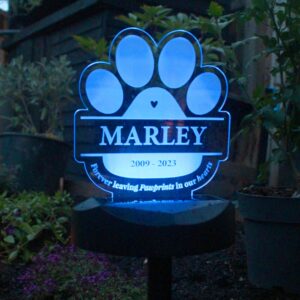 Personalised Pet Memorial Outdoor Solar Light: 4 - Solar Lights By Gift Moments