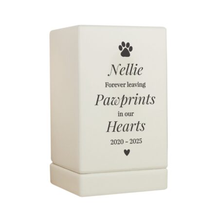 Personalised Pet Pawprints Small Wooden Urn: 6 - Urns By Gift Moments