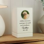 Personalised Pet Photo Upload Small Wooden Urn: 1 - Urns By Gift Moments