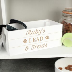 Personalised Pets White Wooden Crate: 3 - Storage By Gift Moments