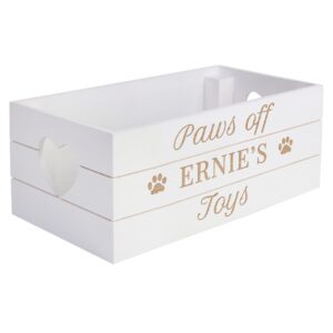 Personalised Pets White Wooden Crate: 5 - Storage By Gift Moments