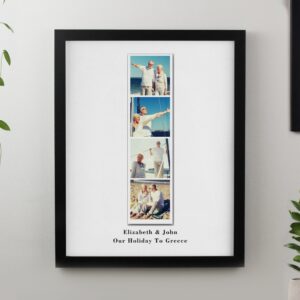 Personalised Photo Strip Framed Prints: 2 - Black - Framed Prints By Gift Moments