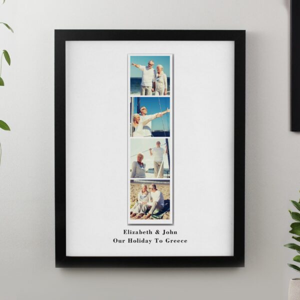 Personalised Photo Strip Framed Prints: 2 - Black - Framed Prints By Gift Moments