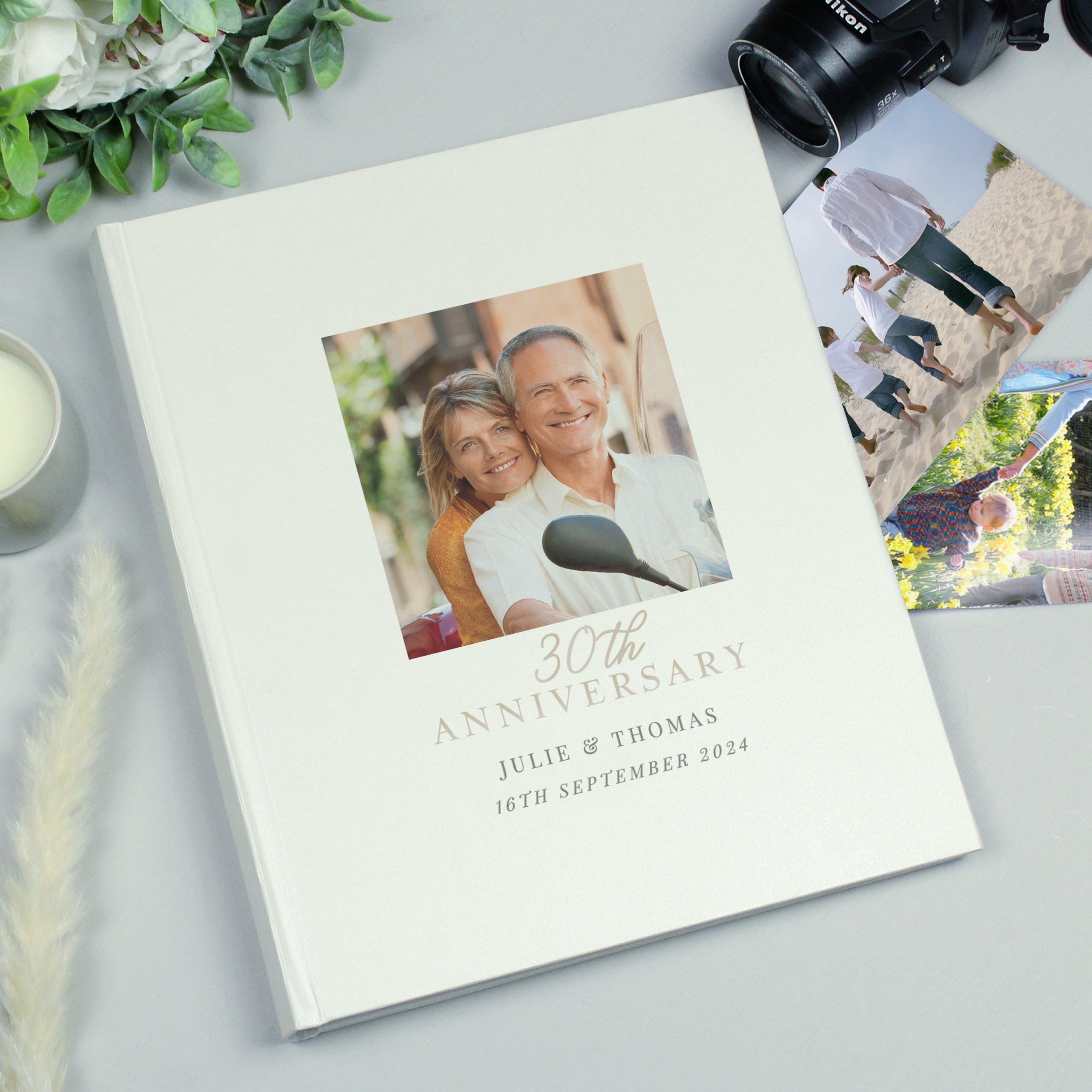 Personalised Photo Upload 30th Anniversary Traditional Photo Album: 1 - Photo Albums By Gift Moments