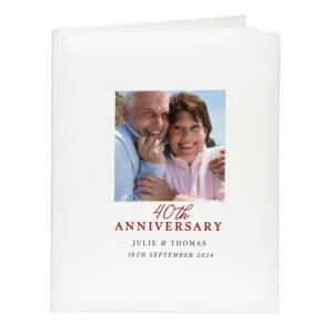 Personalised Photo Upload 40th Anniversary Traditional Photo Album: 5 - Photo Albums By Gift Moments
