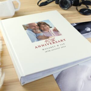 Personalised Photo Upload 40th Anniversary Traditional Photo Album: 2 - Photo Albums By Gift Moments