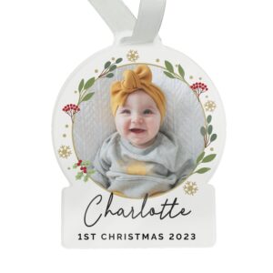 Personalised Photo Upload Acrylic Christmas Decoration: 5 - Christmas Decorations By Gift Moments