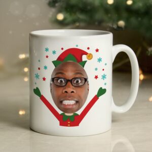 Personalised Photo Upload Christmas Elf Mug: 4 - Mugs By Gift Moments