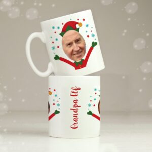 Personalised Photo Upload Christmas Elf Mug: 8 - Mugs By Gift Moments
