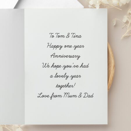 Personalised Photo Upload Greeting Card: 7 - Cursive - Greeting Cards By Gift Moments