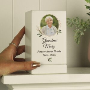 Personalised Photo Upload Small Wooden Urn: 4 - Urns By Gift Moments