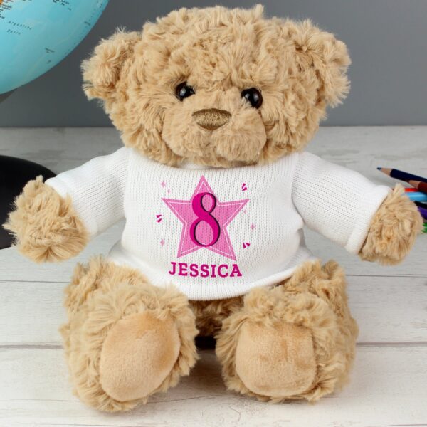 Personalised Pink Big Age Teddy Bear: 2 - Teddy Bears & Soft Toys By Gift Moments