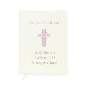 Personalised Pink Cross Holy Bible - Eco-friendly: 4 - Books By Gift Moments
