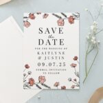 Personalised Pink Floral Set of 36 Wedding Save the Dates: 1 - Keepsakes By Gift Moments