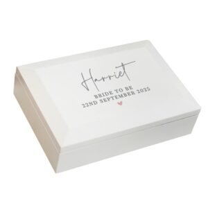 Personalised Pink Heart Wooden Jewellery Box: 6 - Jewellery Boxes By Gift Moments
