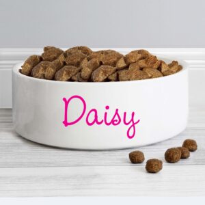 Personalised Pink Name 14cm Medium Pet Bowl: 2 - Pet Products By Gift Moments