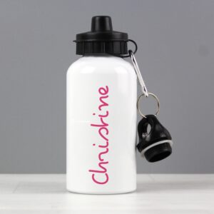 Personalised Pink Name Drinks Bottle: 3 - Kids Bottles By Gift Moments