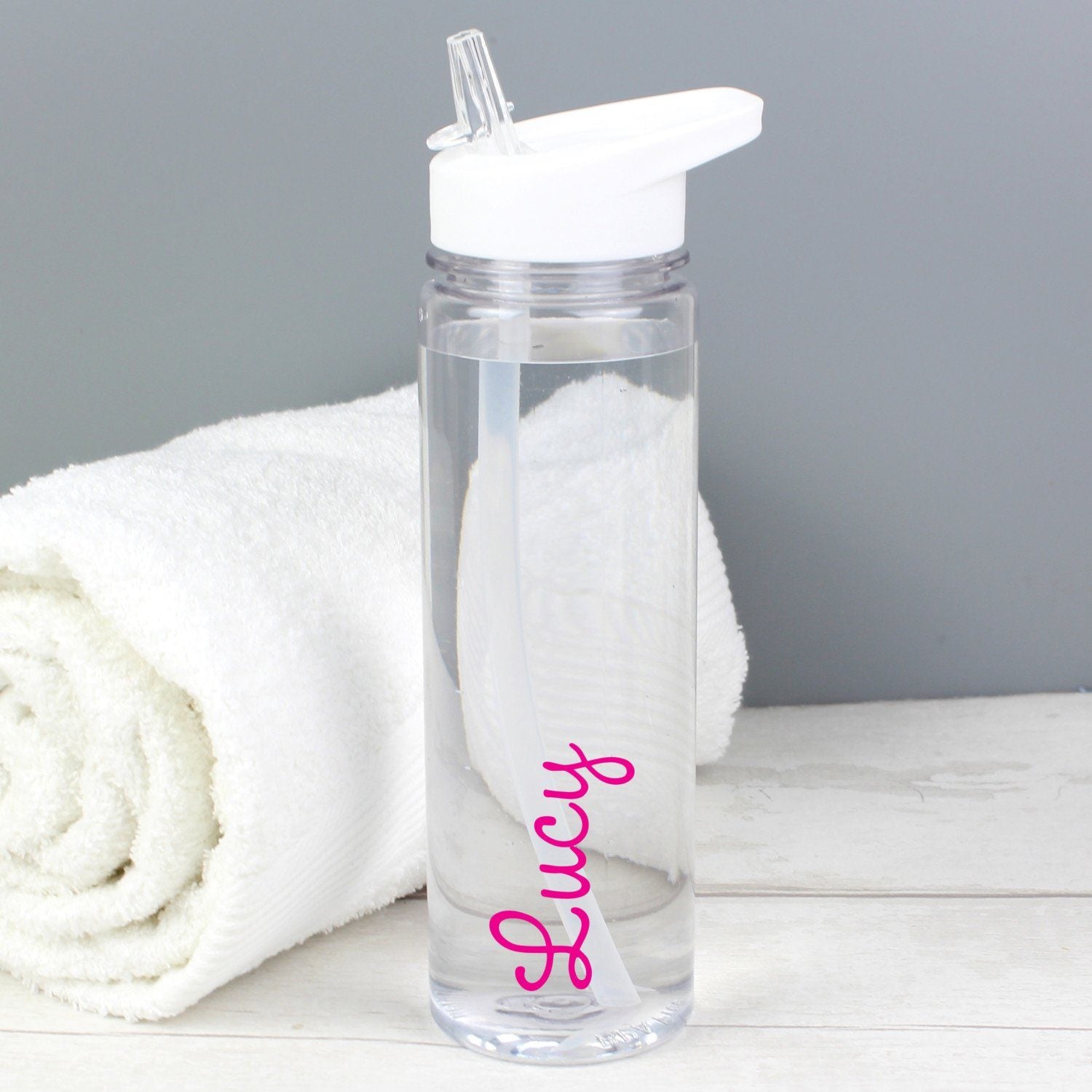Personalised Pink Name Water Bottle: 1 - Water Bottles By Gift Moments