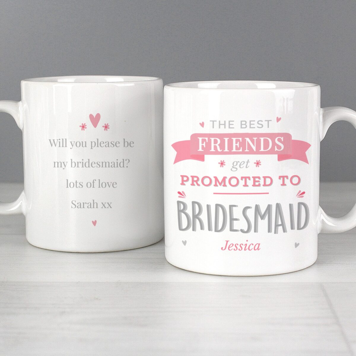 Personalised Pink Promoted To Mug: 3 - Mugs By Gift Moments