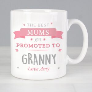 Personalised Pink Promoted To Mug: 1 - Mugs By Gift Moments