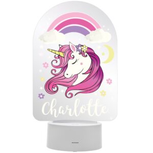 Personalised Pink Unicorn LED Colour Changing Night Light: 5 - LED Lighting By Gift Moments