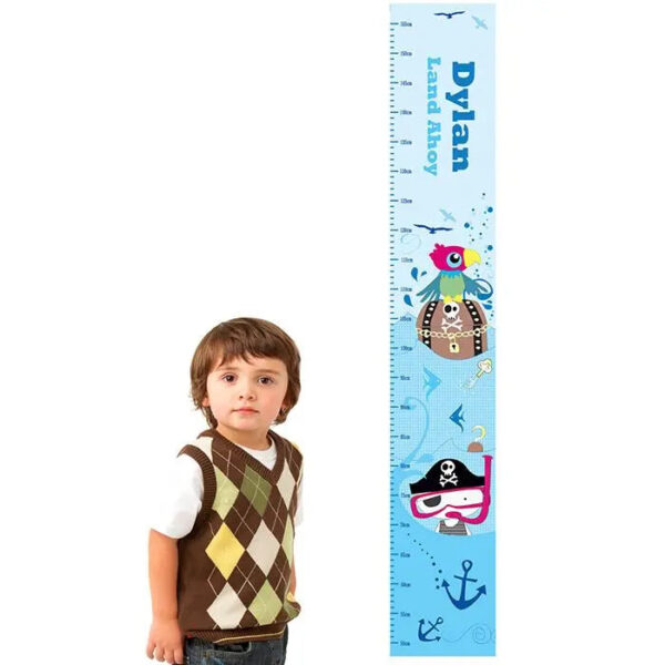 Personalised Pirate Height Chart: 2 - Height Charts By Gift Moments