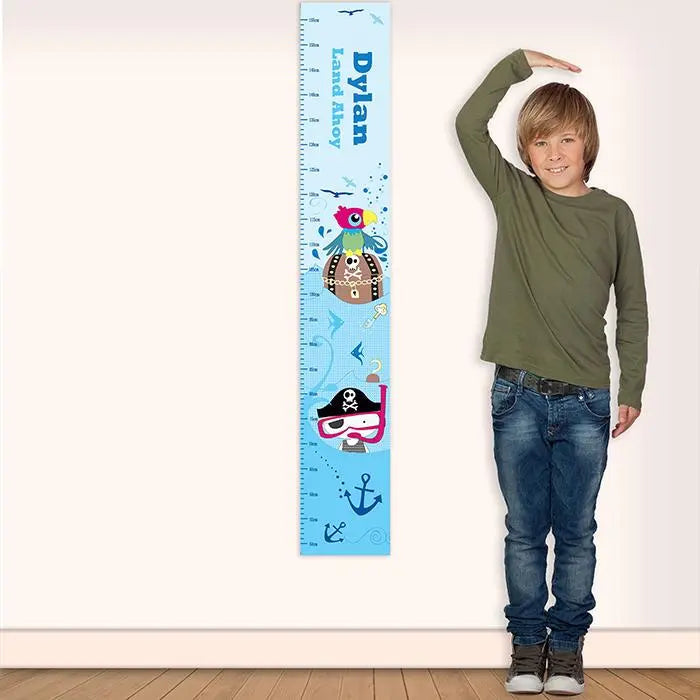 Personalised Pirate Height Chart: 1 - Height Charts By Gift Moments