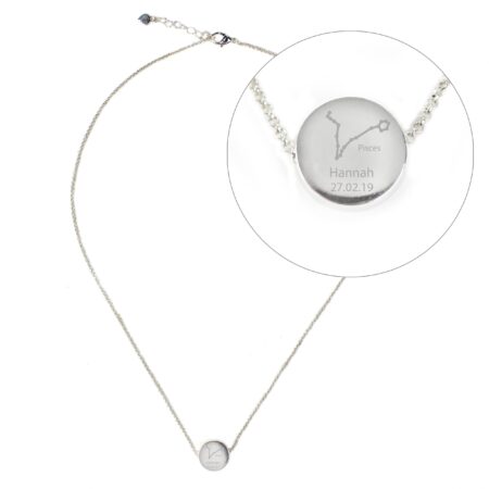 Personalised Pisces Zodiac Star Sign Necklace (Feb 19th - Mar 20th): 3 - Necklaces By Gift Moments