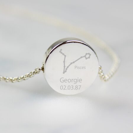 Personalised Pisces Zodiac Star Sign Necklace (Feb 19th - Mar 20th): 7 - Necklaces By Gift Moments