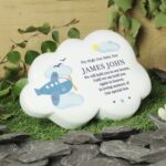 Personalised Plane Resin Memorial Cloud: 1 - Memorials By Gift Moments